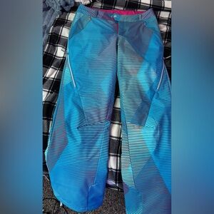 Spyder Women's Blue Striped SnowPants